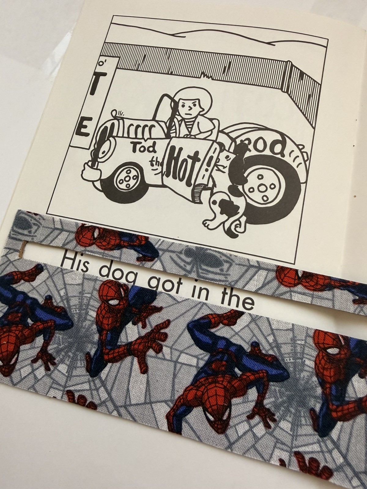Dyslexia Reading Guide Bookmark Fidget for Reading Focus ADHD Spiderman Theme