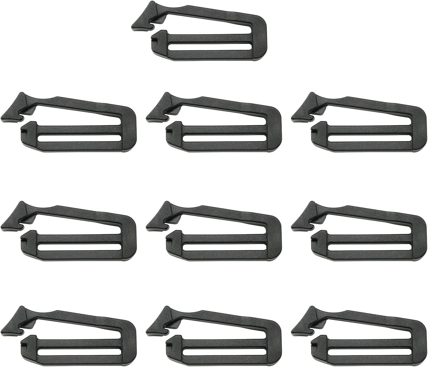 Webbing Connecting Clip 10PCS 1 Inch/25Mm Molle Webbing Connecting Clips Strap B