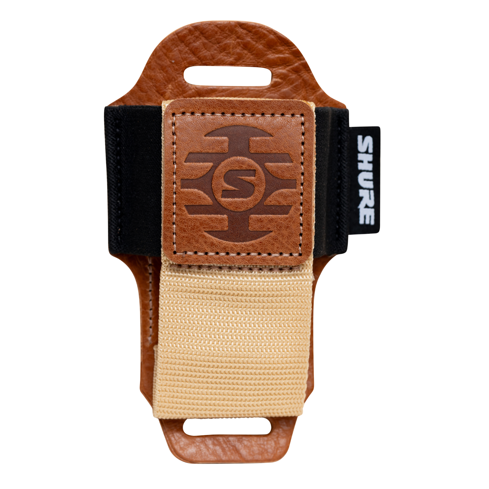 Shure by Gator Premium Tan Leather Wireless Bodypack Transmitter Pouch