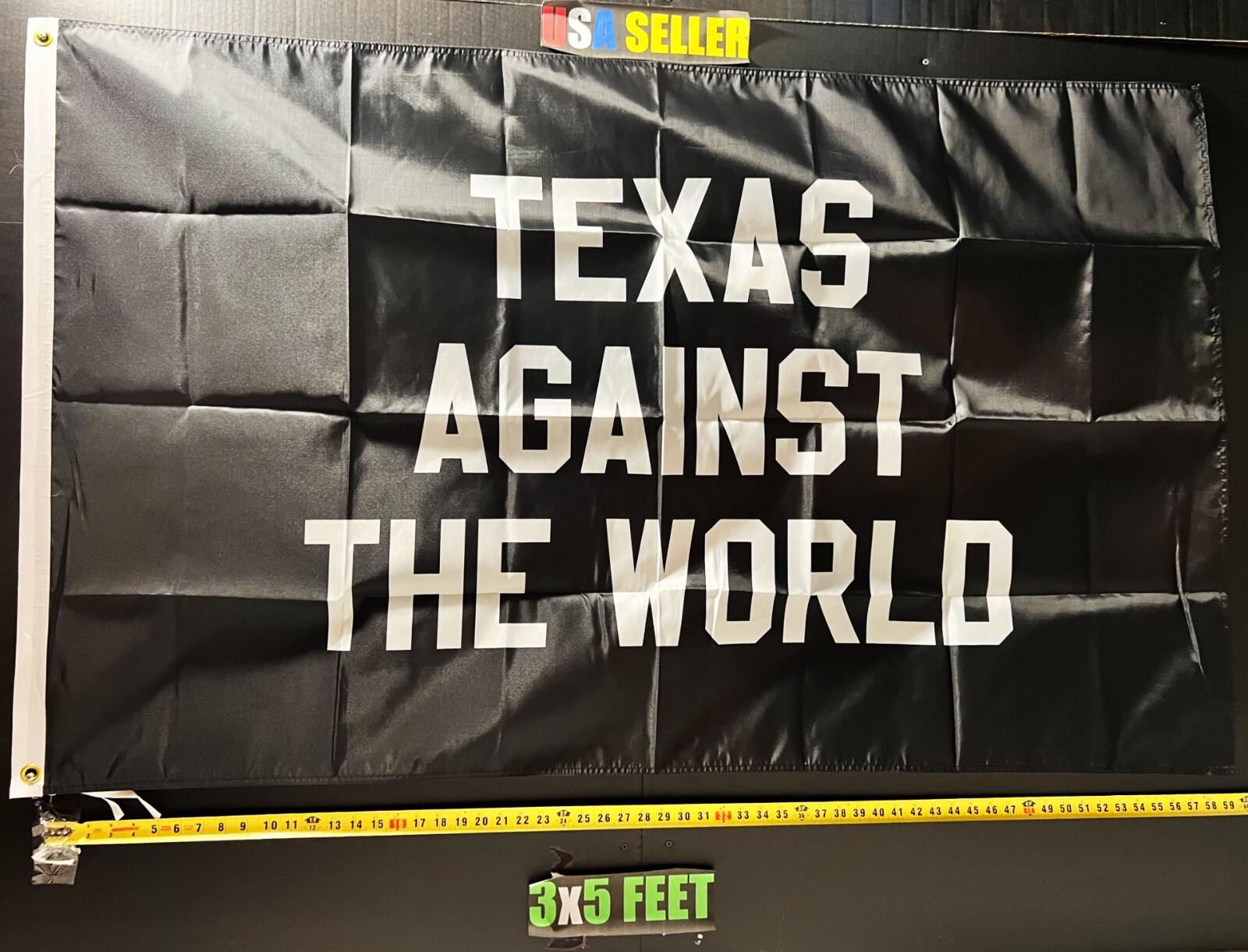 Texas Flag FREE SHIPPING Against The World America Beer Dorm Room Sign USA 3x5'