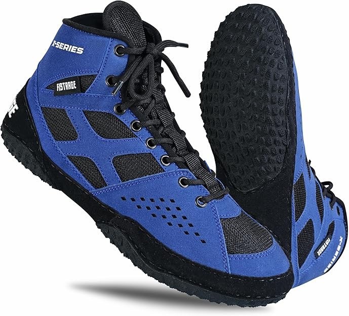 🔥 SALE! Wrestling Shoes Martial Arts Karate Training Non Slip Unisex Blue-Black