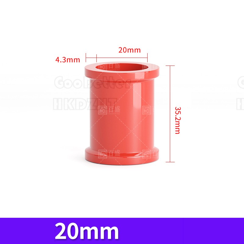 PVC Direct Pipe Fitting Straight Joint Water Pipe Socket Coupling Red 20 - 32 mm