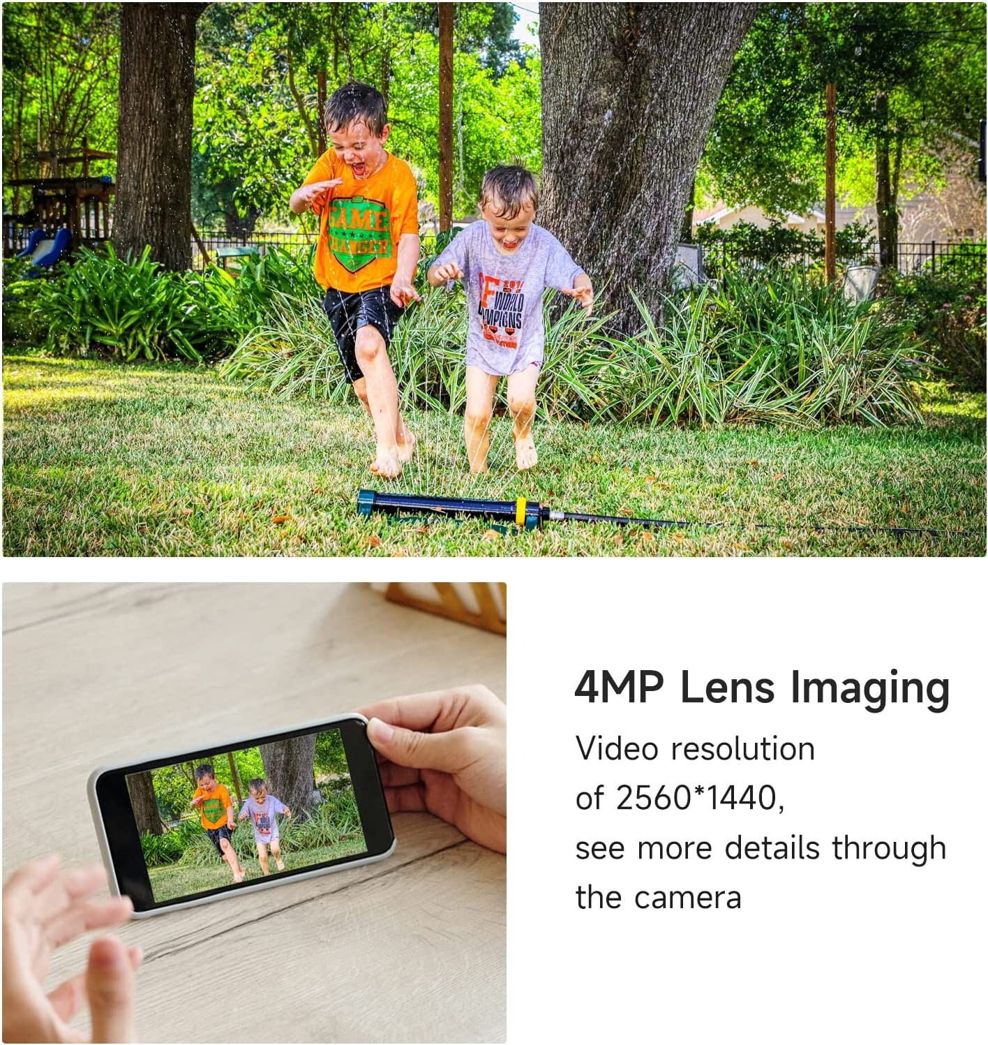 4pcs Wireless Solar Security Camera WiFi Camera System PTZ Audio IP Camera 360°