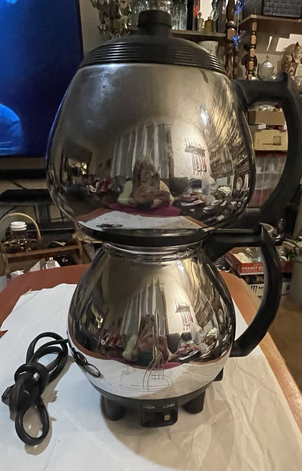 Vintage SUNBEAM COFFEEMASTER C30C Coffee Percolator Chrome Double Bubble - Parts