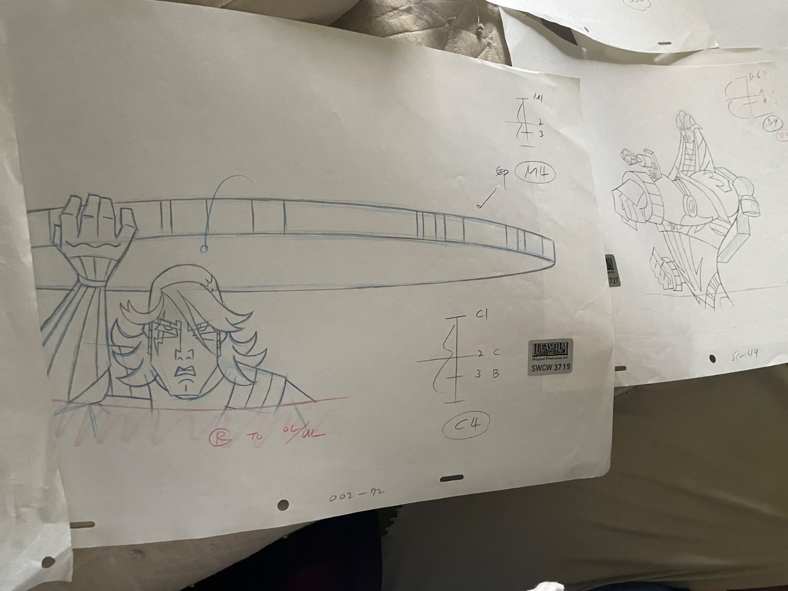 Star Wars clone wars production drawing cartoon network cel