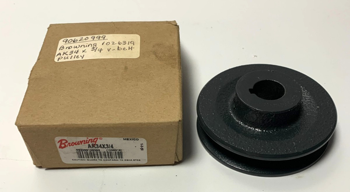 New Browning 1026319 3/4" Bore Dia, 3.45" OD, AK34X3/4 V-belt