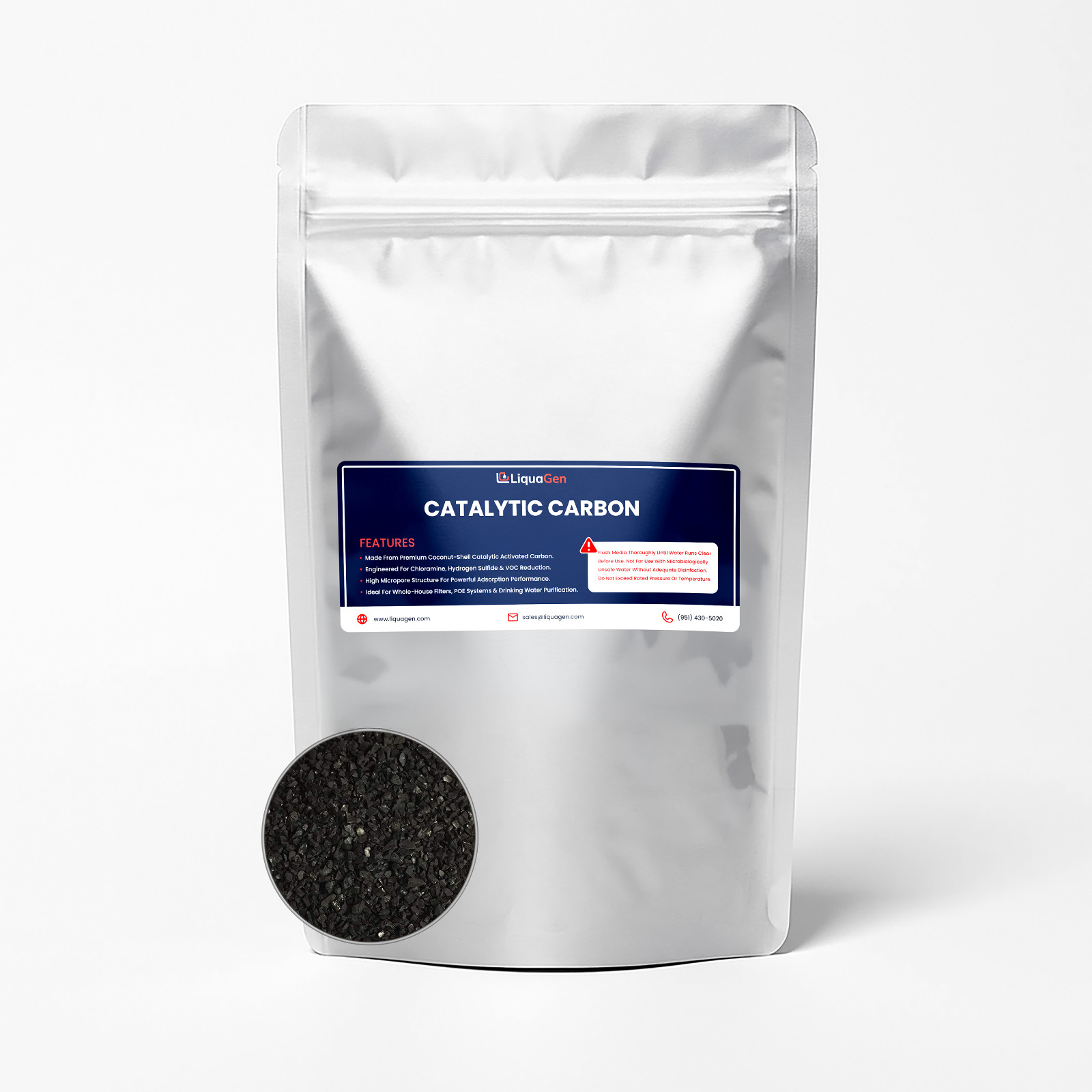 LiquaGen Catalytic Carbon Replacement Media for Whole House Water Filters