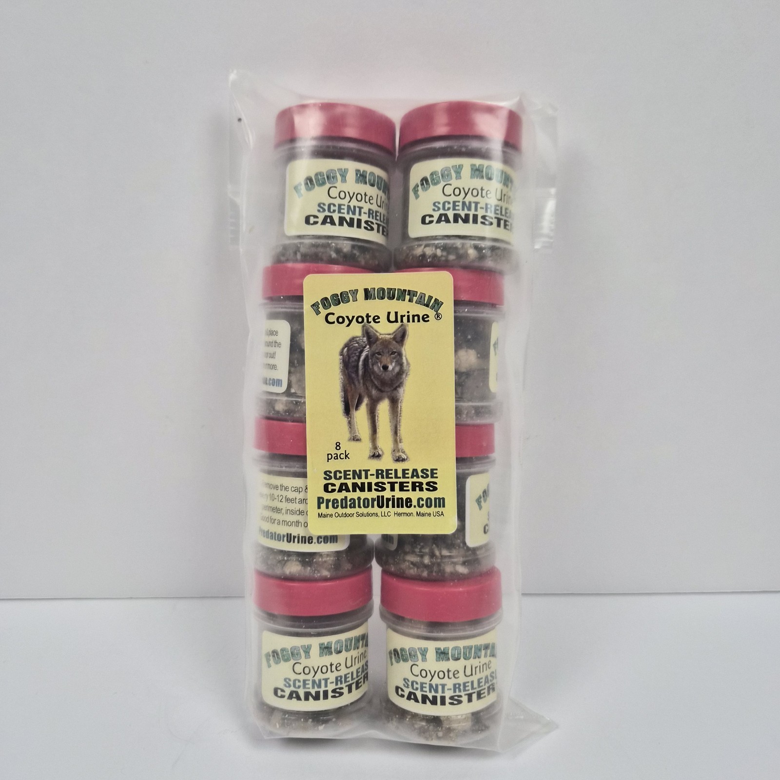 Foggy Mountain Coyote Urine Scent-Release Canisters - 8 Pack - Sealed New