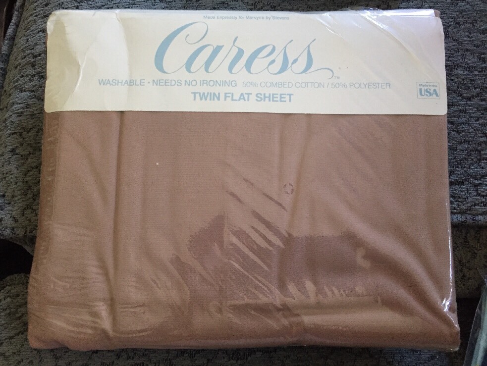 CARESS NO IRON PERCALE - TWIN FLAT SHEET - Cocoa