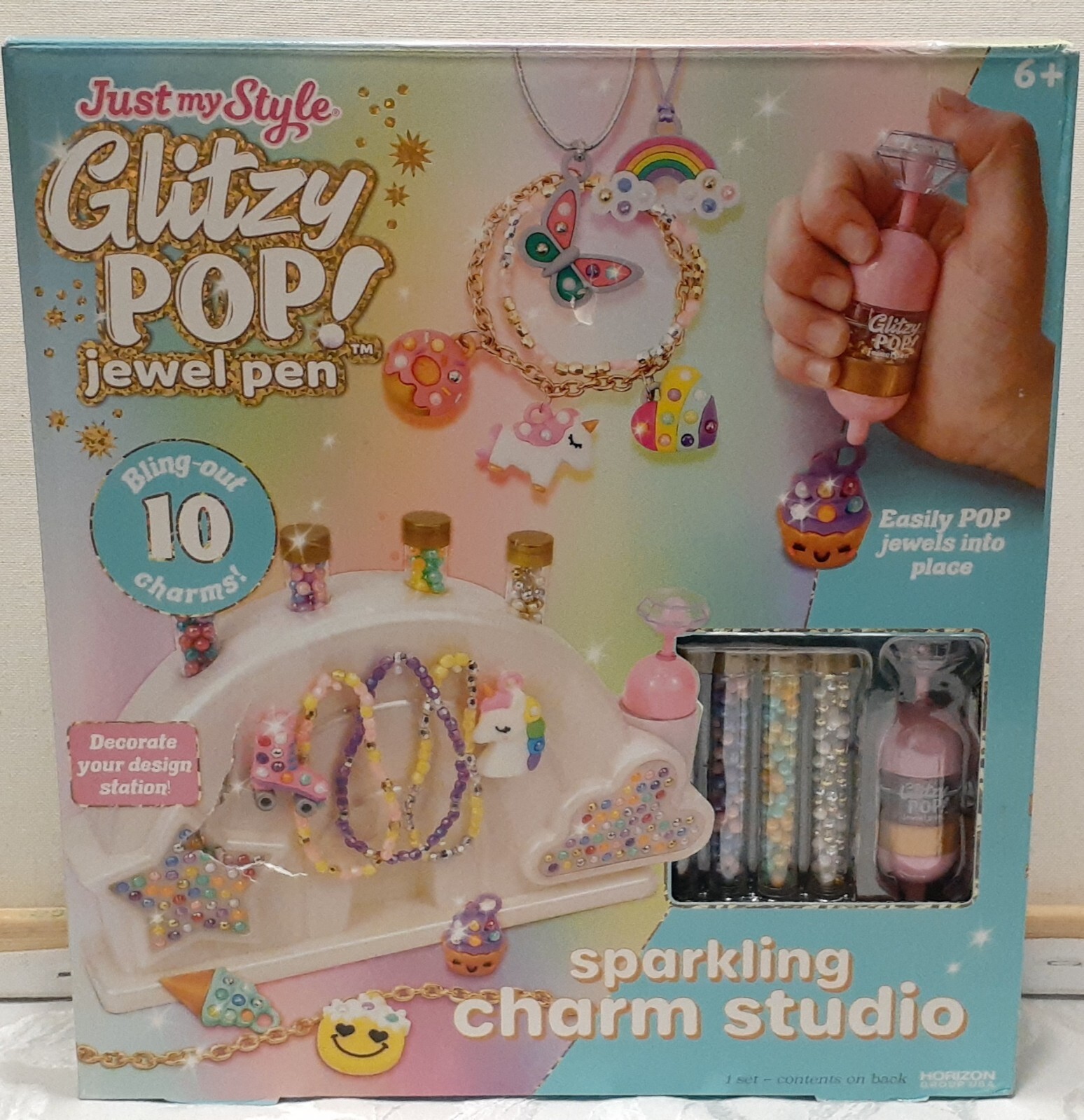 Glitzy Pop Jewel Pen Sparkling Charm Studio Kit NEW