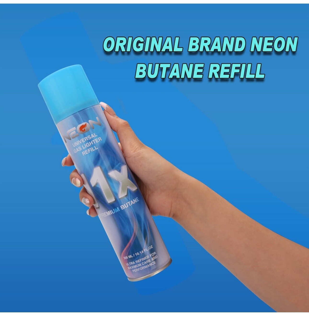 4 Can Neon 11X Refined Butane Lighter Gas Fuel Refill 300 mL 10.14 oZ