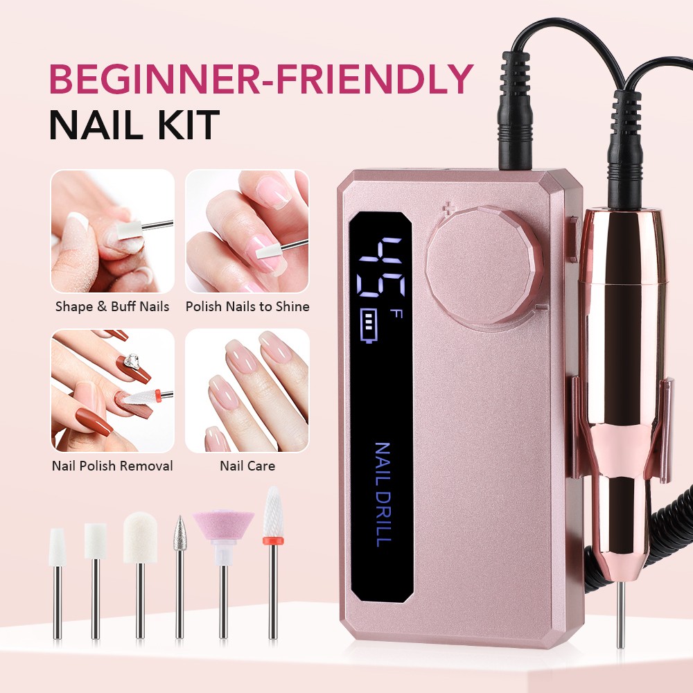 3 in 1 Professional Electric Nail File Drill Manicure Tool Pedicure Machine Kit