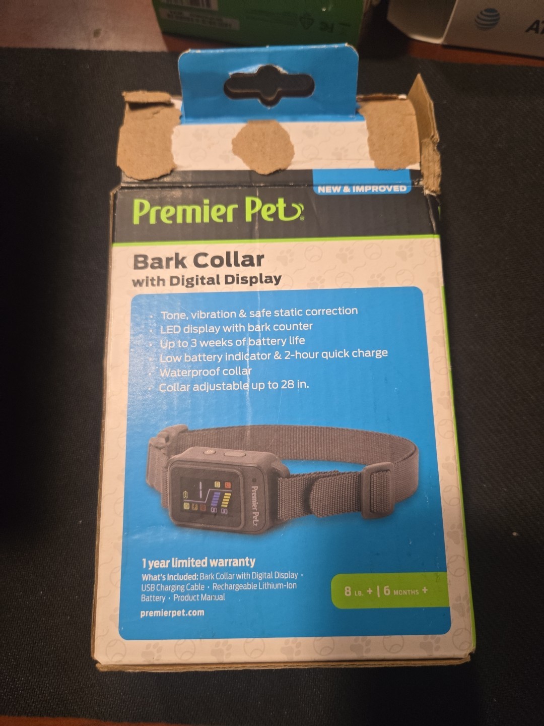 Premier Pet Bark Collar with Digital Display Reduces barking quickly & safely (K