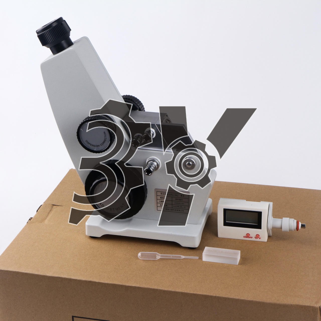 1PCS NEW 2WAJ Abbe Refractometer 0-95% Brix & 1.300-1.700 ND Lab Monocular