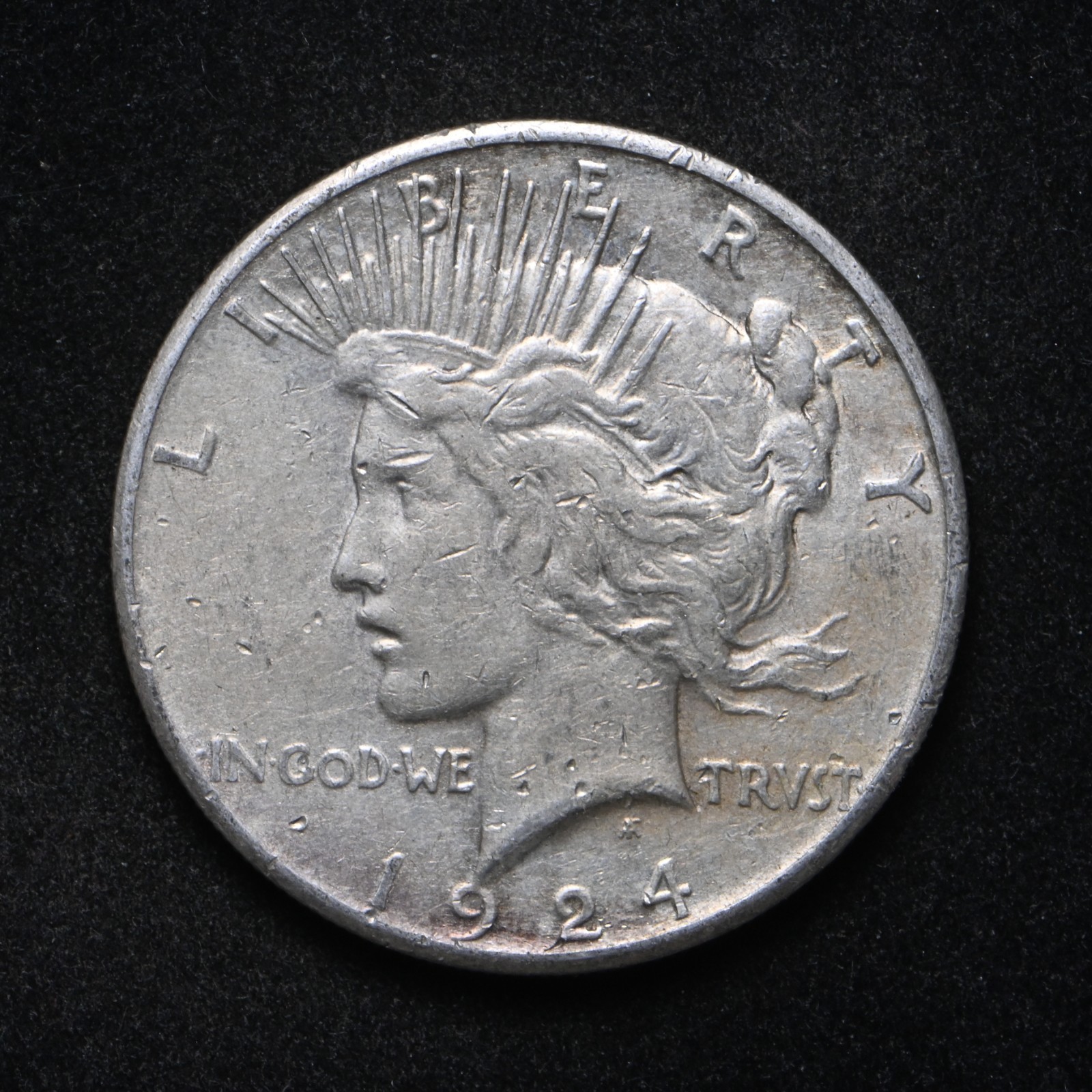 1924-S Peace Silver Dollar (cn16848)