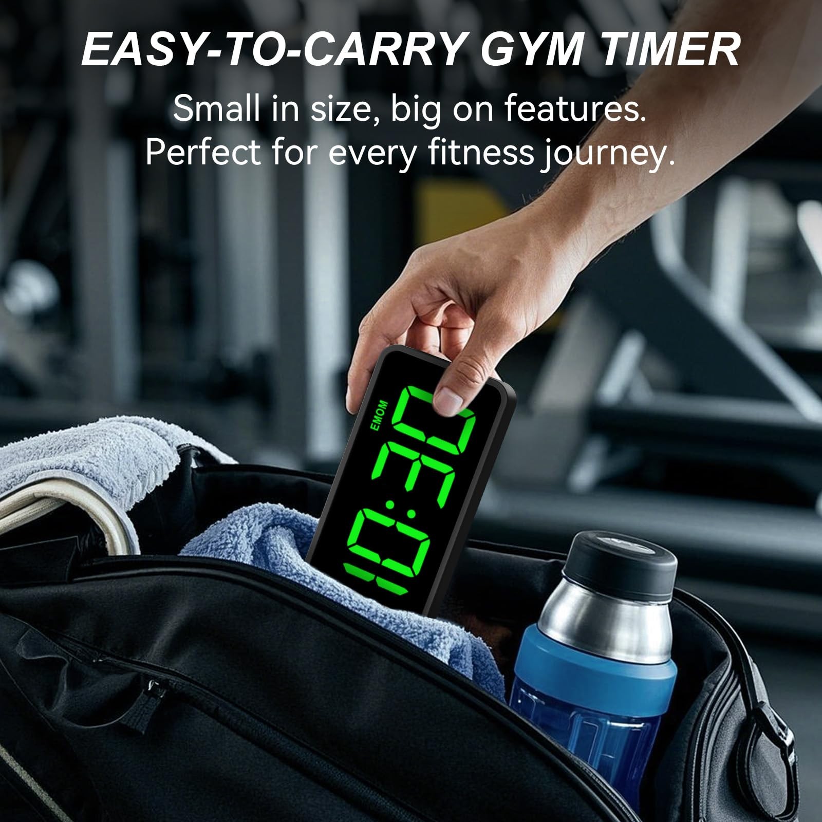 Portable Gym Timer: Small Fiteness Digital Clock Remote Control