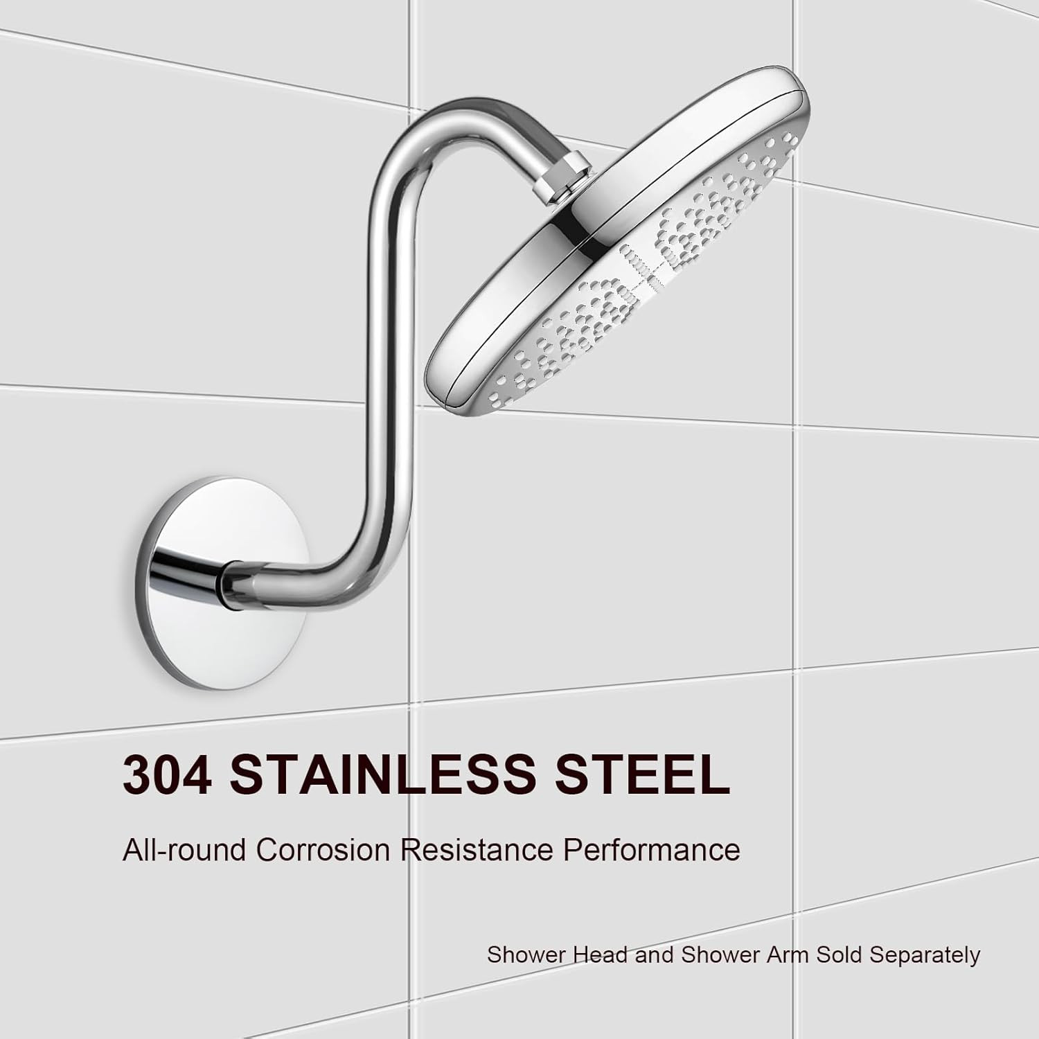4.5" Extra Large Shower Arm Flange in Outer Diameter Replacement Shower Head ...