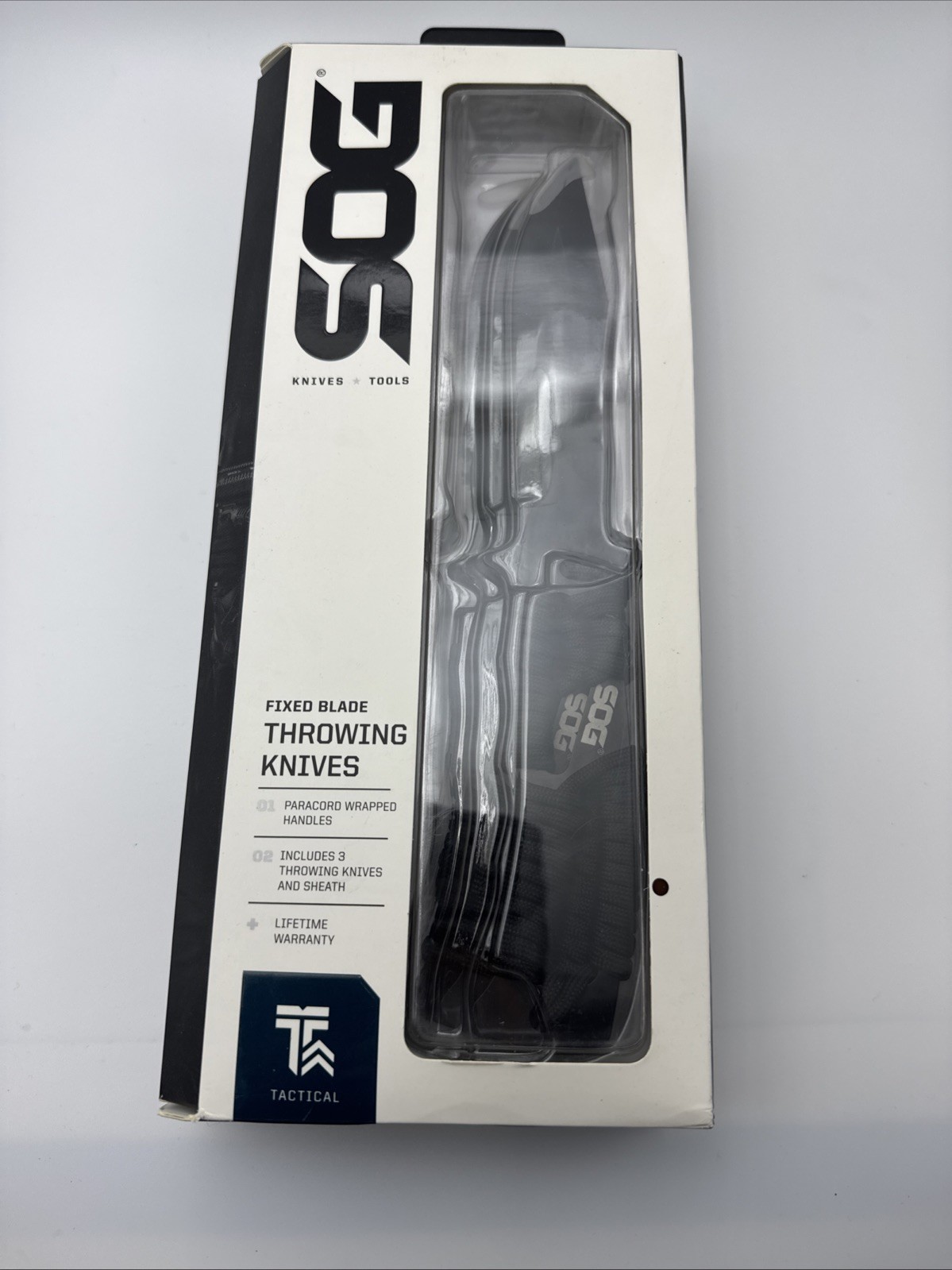 SOG Throwing Knives F041TN-CP - Set of 3 Hardcased Black Stainess Steel
