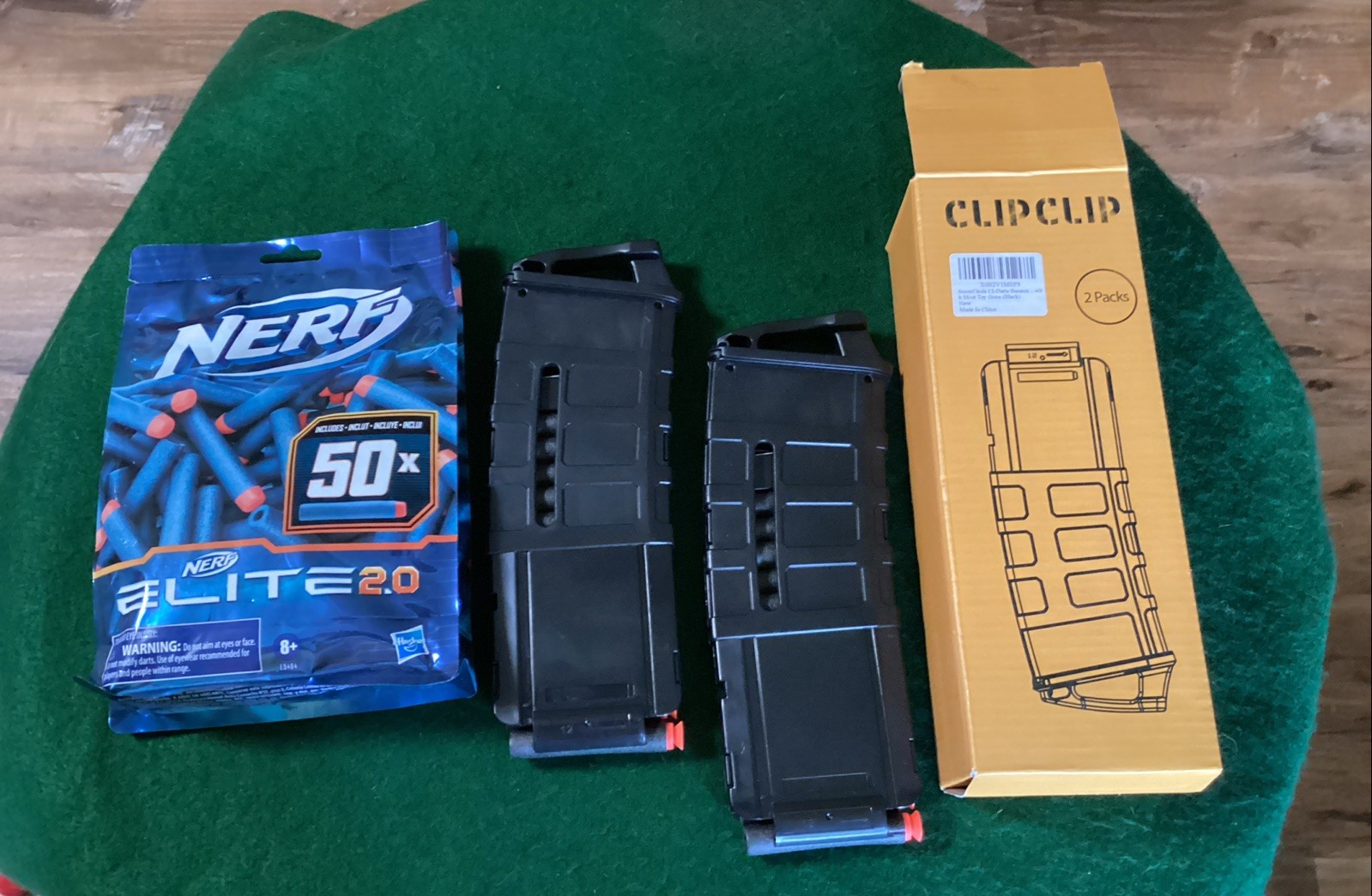 clip clip 2 Pack qhx-220b Fits Most Dart Guns b-1  12 Darts Banana Clip Magazine