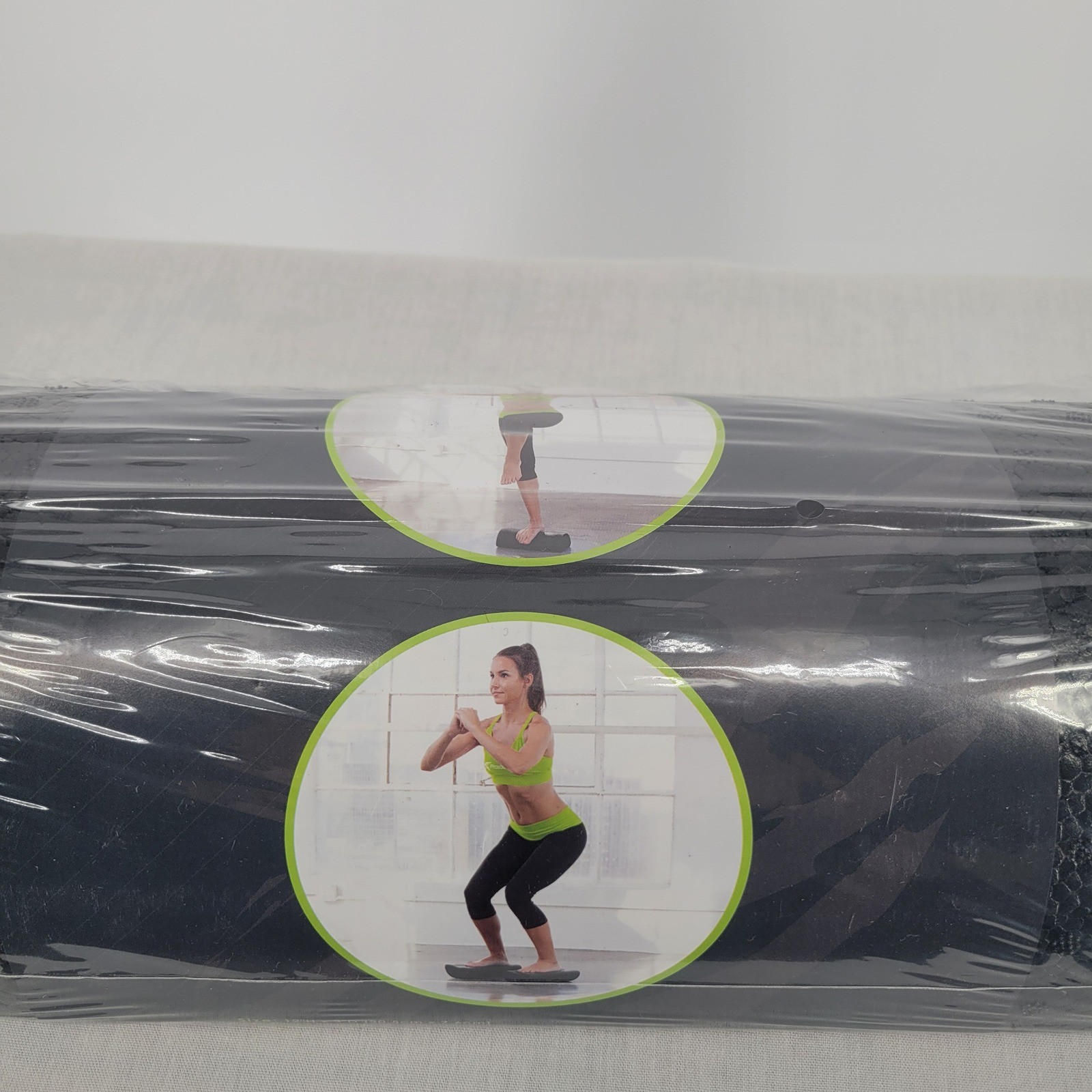 ProsourceFit High Density Half Foam Roller Black 12x3 Inch EPP Therapy Balance
