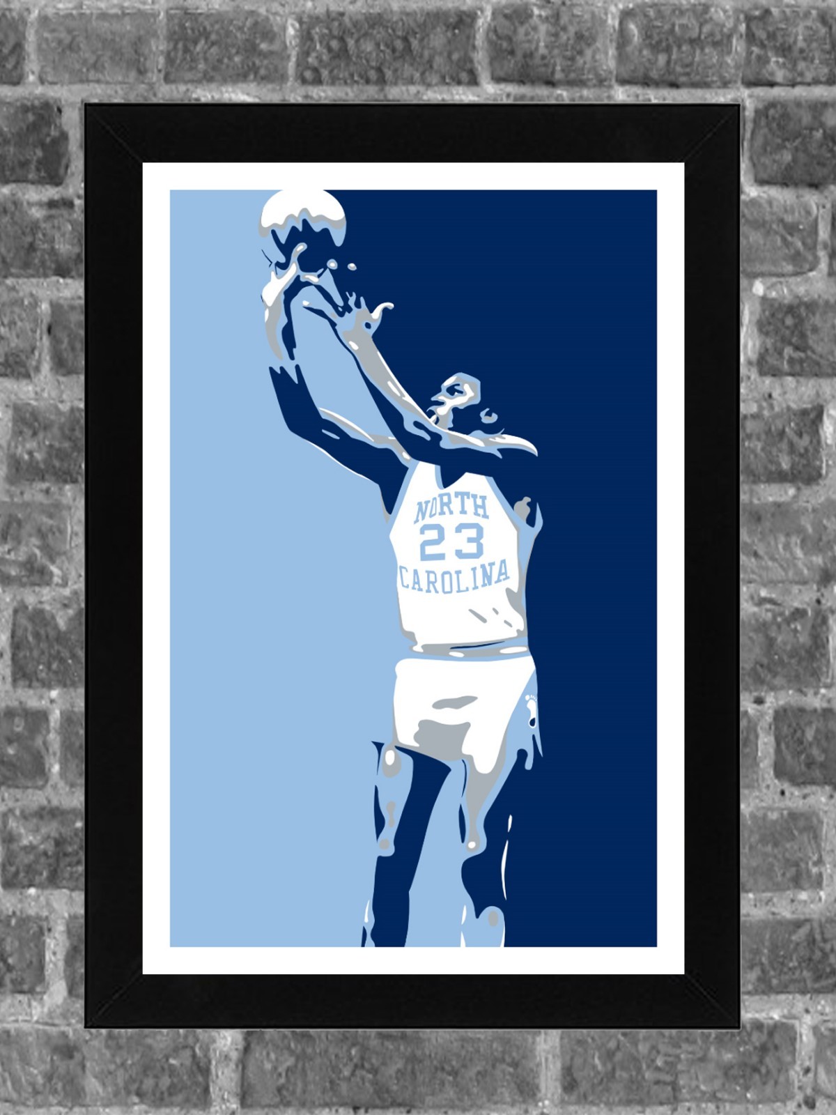 North Carolina Tar Heels Michael Jordan Portrait Sports Print Art 11x17