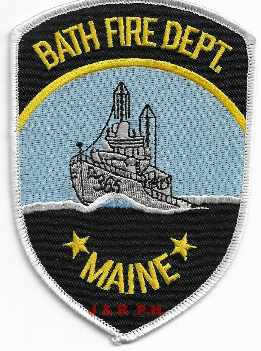 Bath  Fire Dept., Maine  (3.5" x 5" size) fire patch
