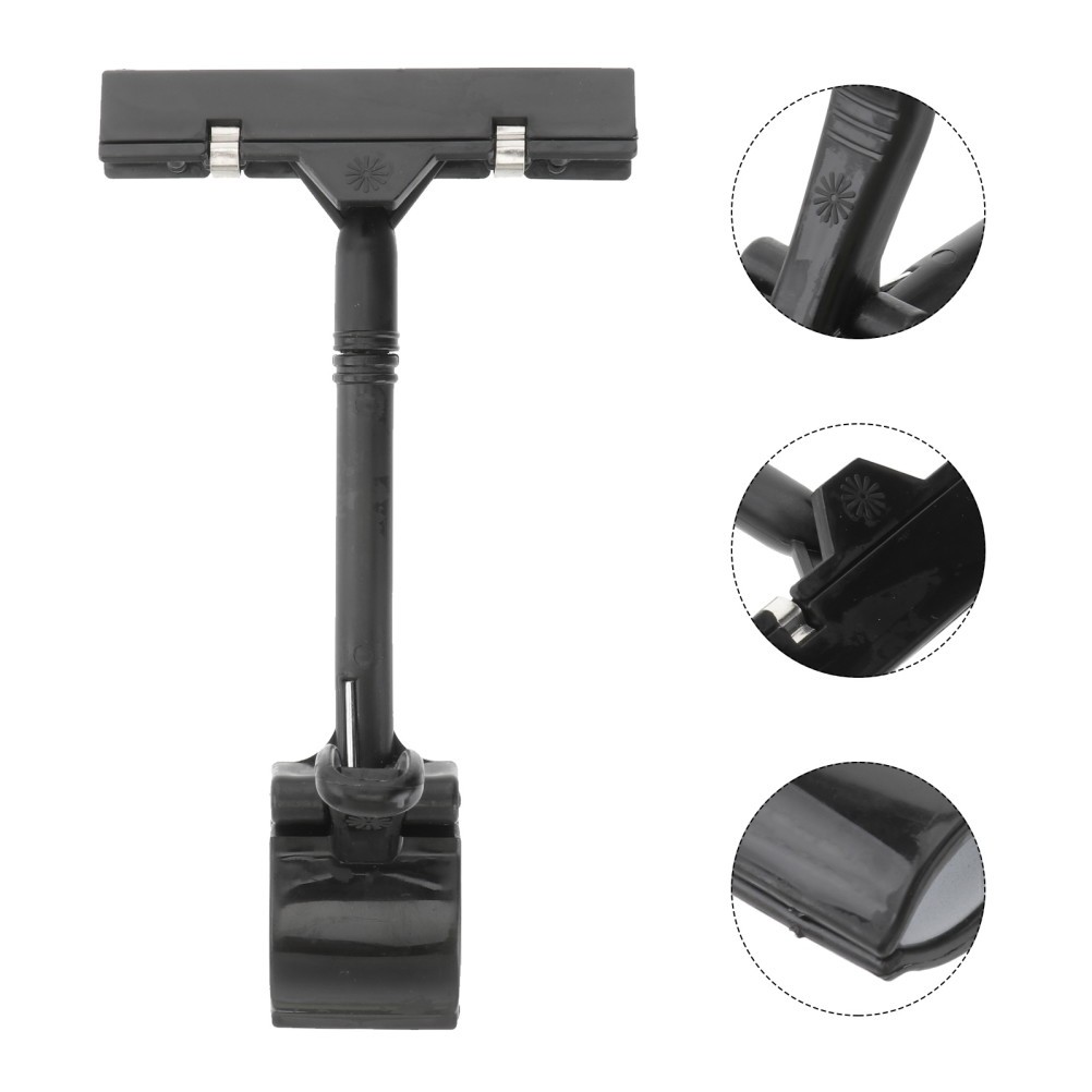4Pcs Plastic Label Clamps Reusable Advertising Sign Clips for Shop Displays