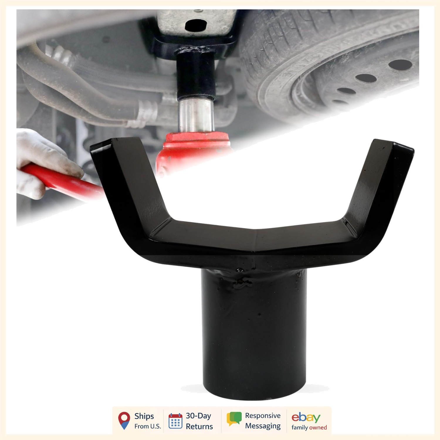Heavy-Duty Bottle Jack Adapter with Tilt Angle for Improved Stability and Safety