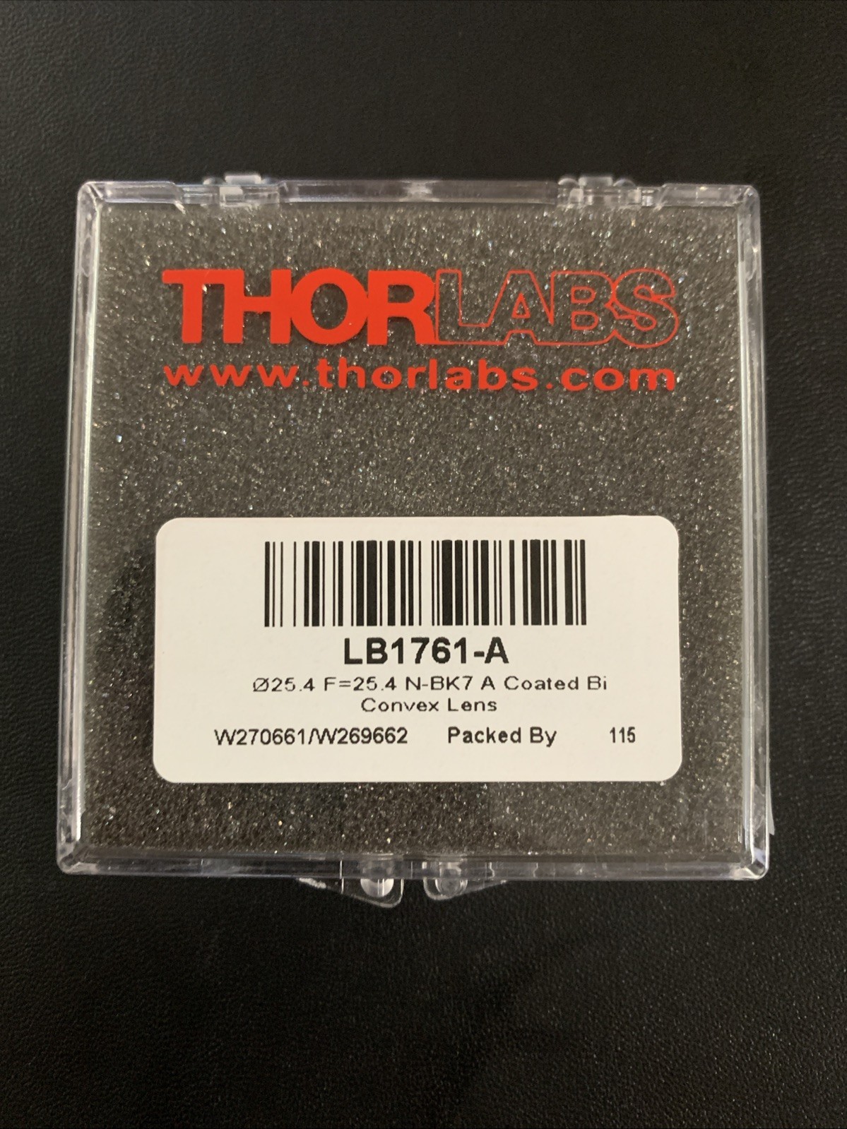 Thorlabs LB1761-A  Bi-Convex Lens 01", f=25.4 mm
