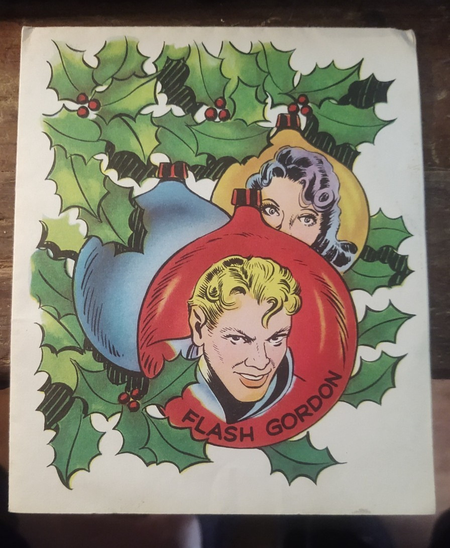 Vintage 1951 Kings Feature Syndicate Flash Gordon Comic Christmas Greeting Card