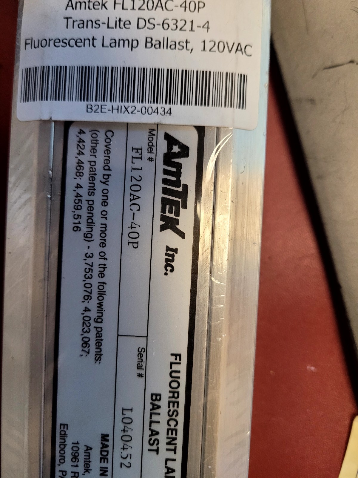 NEW AMTEK FL120AC-40P / FL120AC40P  ( S1-C183)