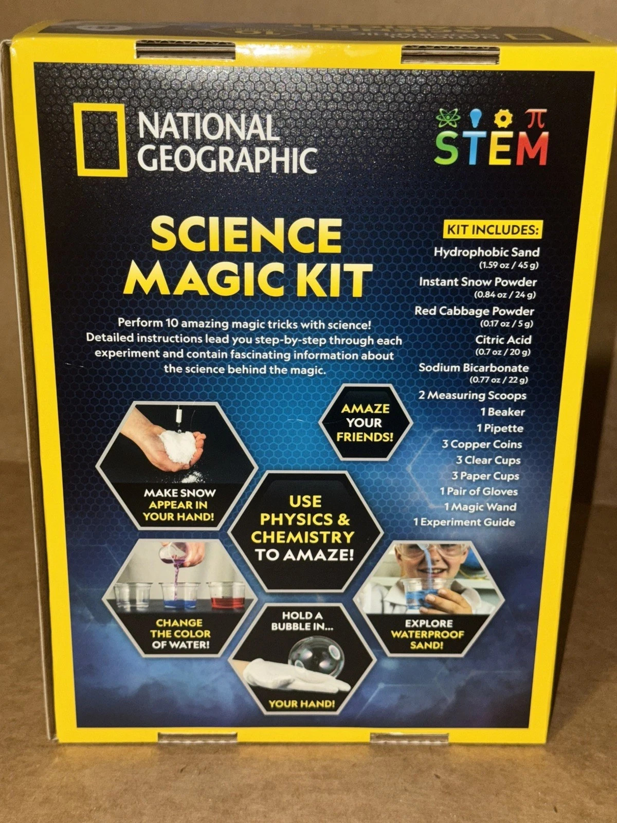 National Geographic SCIENCE MAGIC Chemistry Set 10 Magic Tricks & Experiments