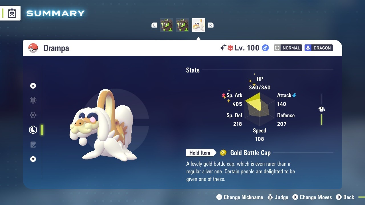 Pokémon Legends: Z-A Shiny Drampa 6iv ✨Max EV✨ALPHA