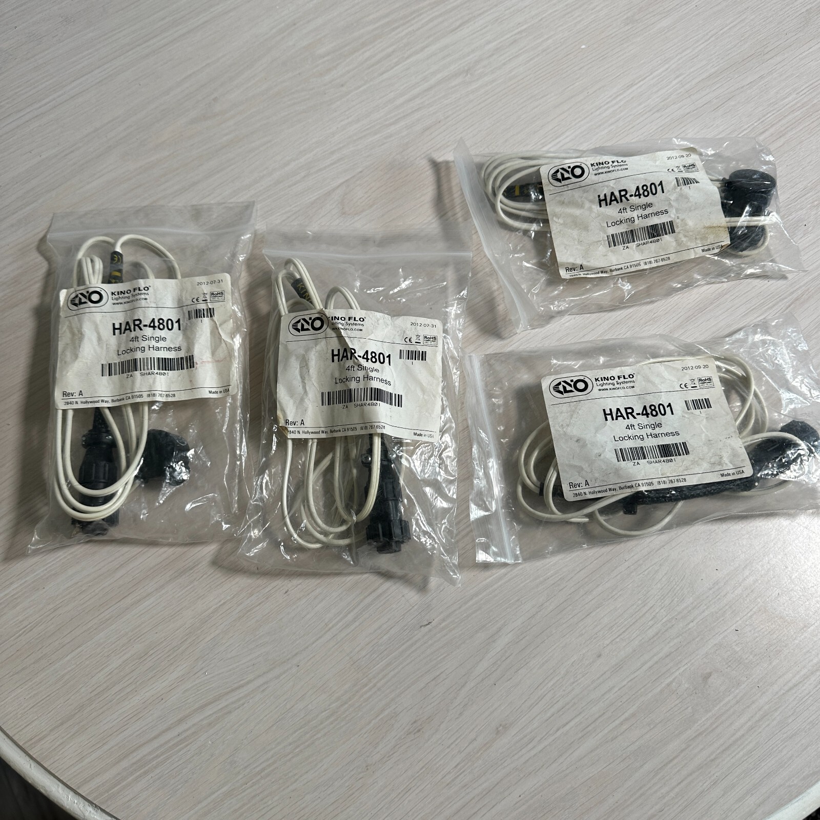 Kino Flo Fluorescent HAR-4801 4ft Single Locking Wire Harness for Film Light