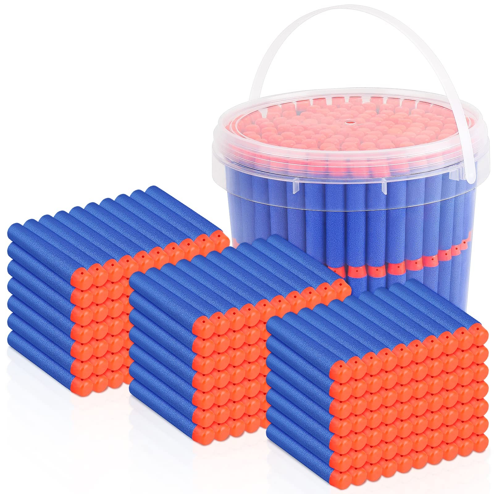 Pokiiulk Refill Darts Bullets Compatible with Nerf Guns 7.2*1.2 CM, 300 DARTS