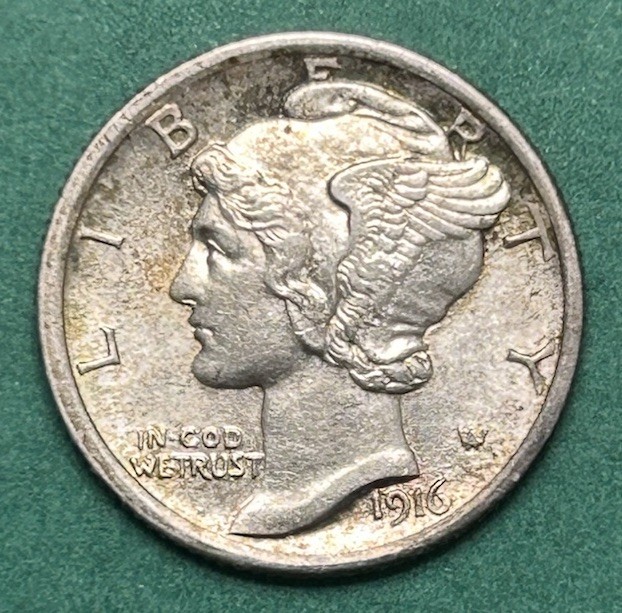 1916   MERCURY DIME  CHOICE BU   FB