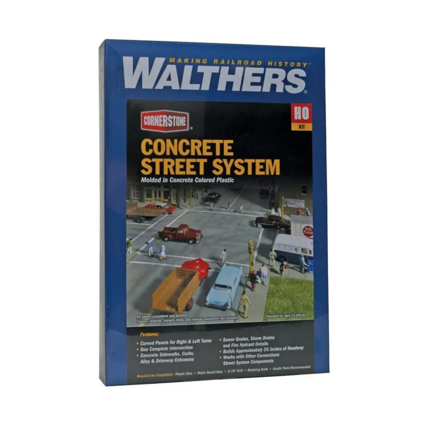 Walthers Model Buildings HO Scale Concrete Street System VG+/NM