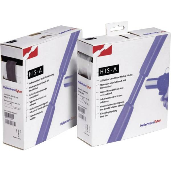 HellermannTyton 308-12403 Heat Shrinkable with Clear Glue 24mm 8mm Res
