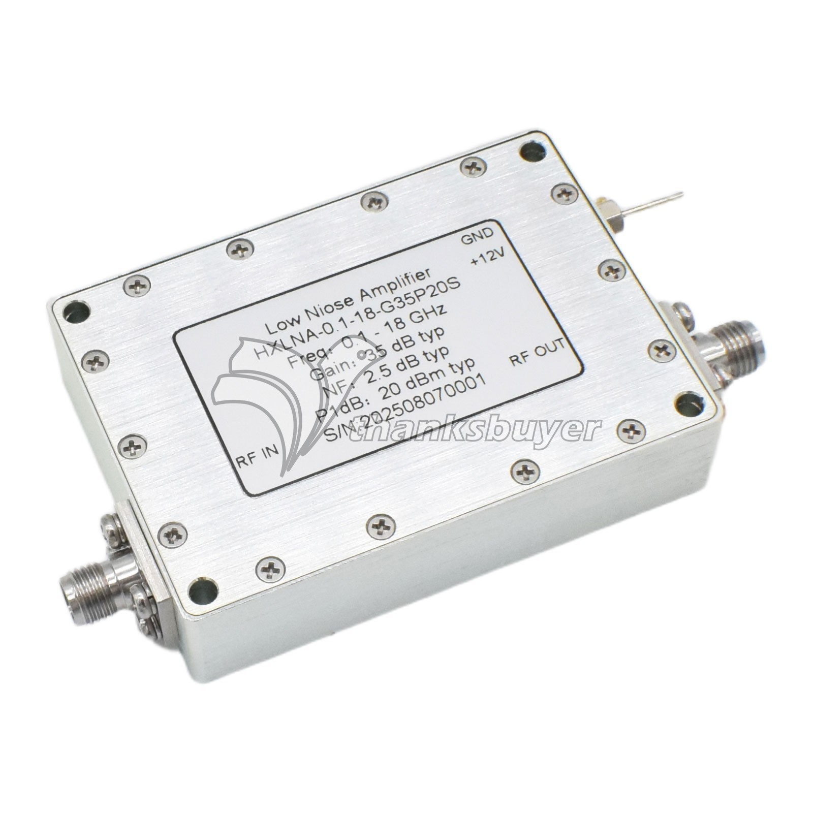RF Microwave Low Noise Amplifier 0.1-18G 35dB LNA with SMA Female Connector