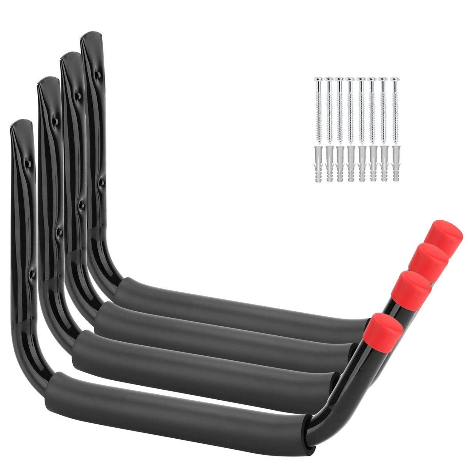 15Inches Jumbo Garage Storage Hooks, Kayak Wall Mount Rack, Heavy Duty Ladder...