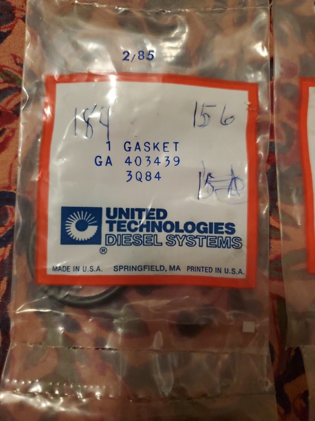United Technologies Diesel Systems O Ring GA 403439 4 Total In Original Package