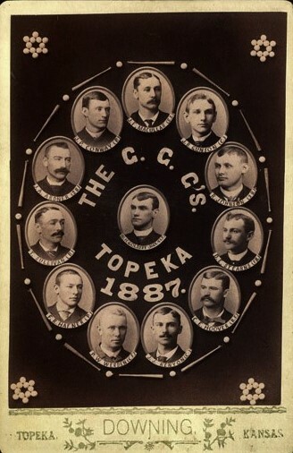 1887 TOPEKA GOLDEN GIANTS 8X10 PHOTO BASEBALL PICTURE WESTERN LEAGUE KANSAS