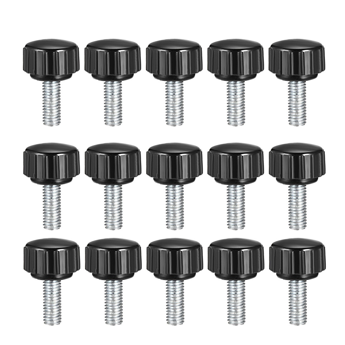 M5 x 15mm Male Thread Knurled Locking Knobs 15pcs