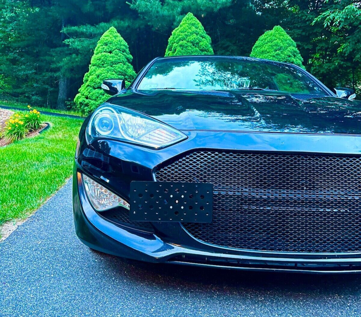 Front Bumper Tow Hook License Plate Bracket For Hyundai Genesis Coupe 2010-2016