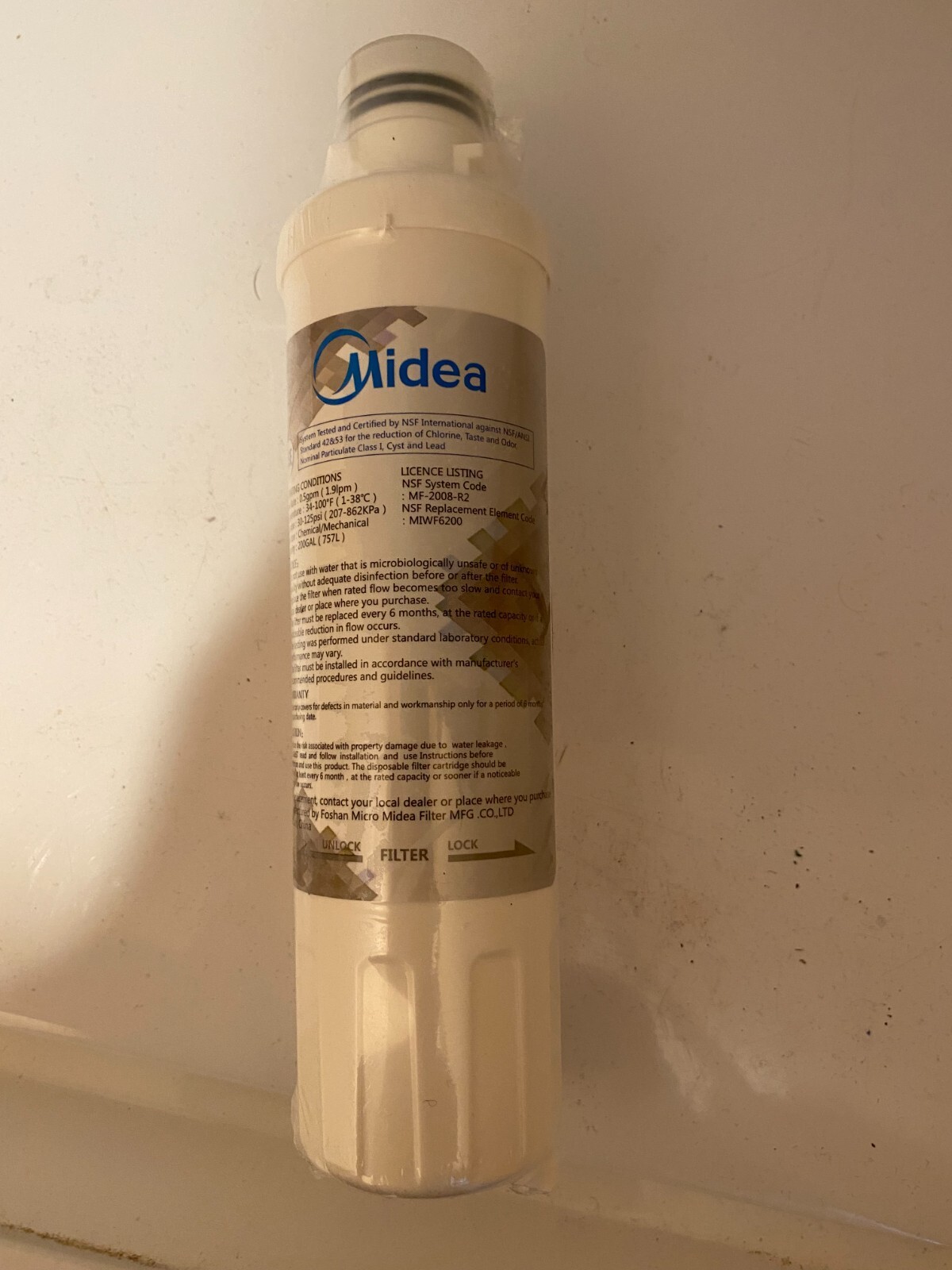 Midea MIWF6200 Refrigerator Water Filter For Side-by-side & Frenc OEM   original