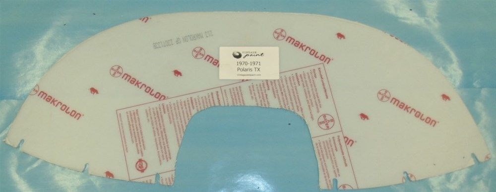 1970 1971 Polaris Charger TX Vintage Snowmobile White Windshield with Molding