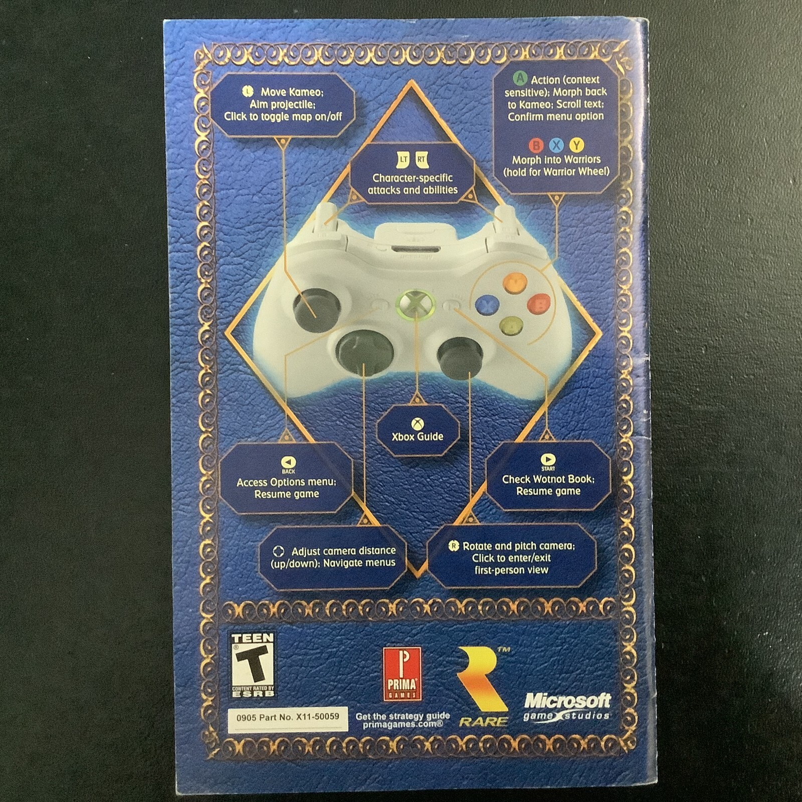 Kameo Elements of Power Microsoft Xbox 360 Instruction Manual Only