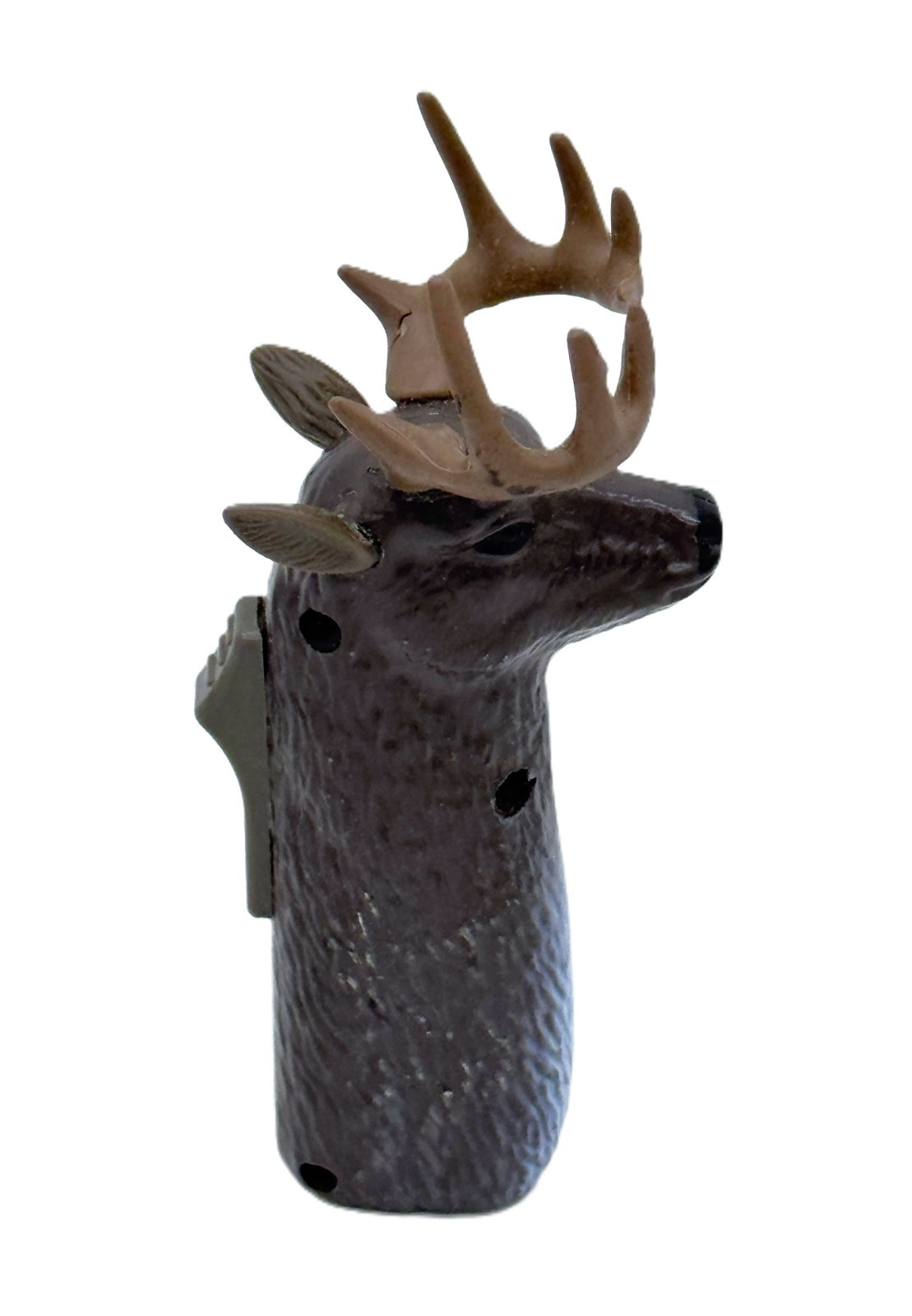 Refillable Buck Deer Head w/ Rubber Antlers Decorative Flame Lighter 🦌🦌