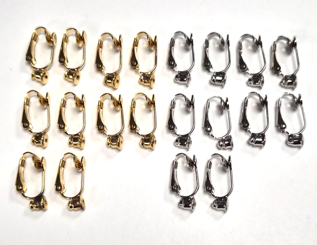 NEW - 10 Sets Clip-on Silver & Gold Tone Earring Converter 20 Pieces