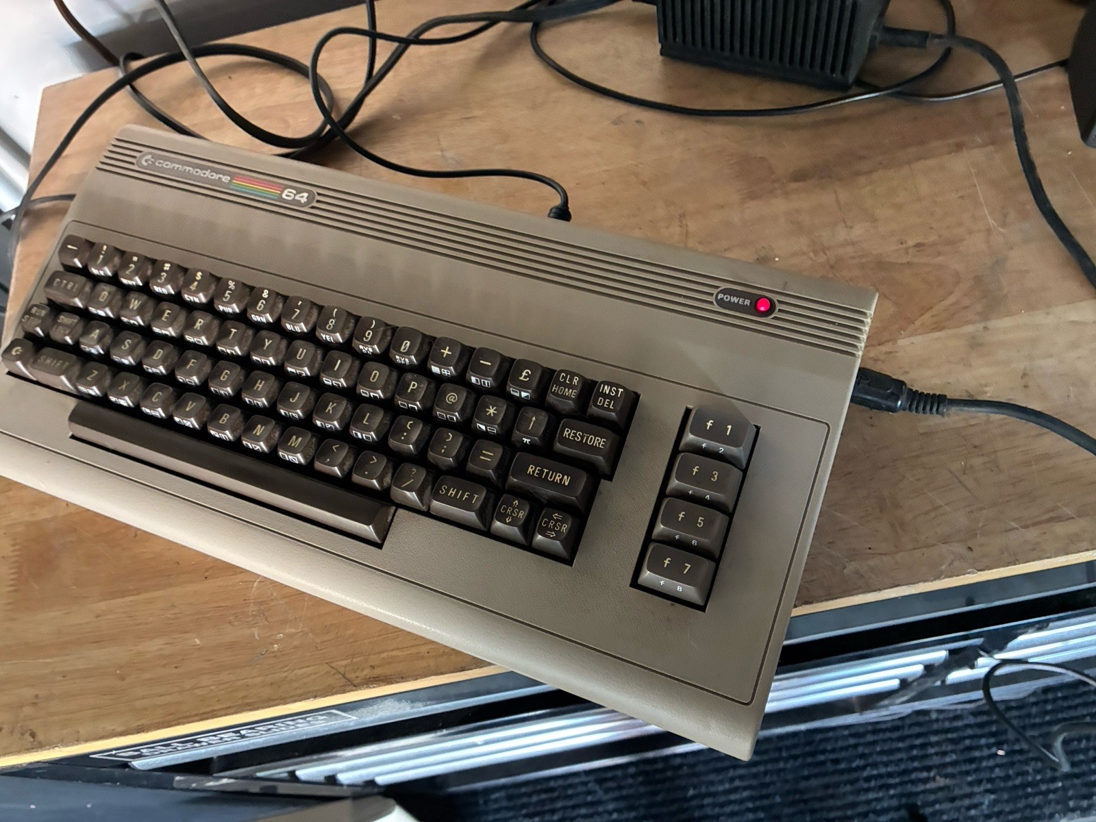 Vintage Commodore 64 Computer With Power Supply